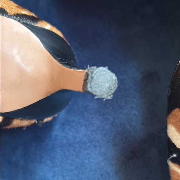 Franco Sarto Daisi Animal Print Pointed Toe Heels Leather & Fur - Picture 11 of 12